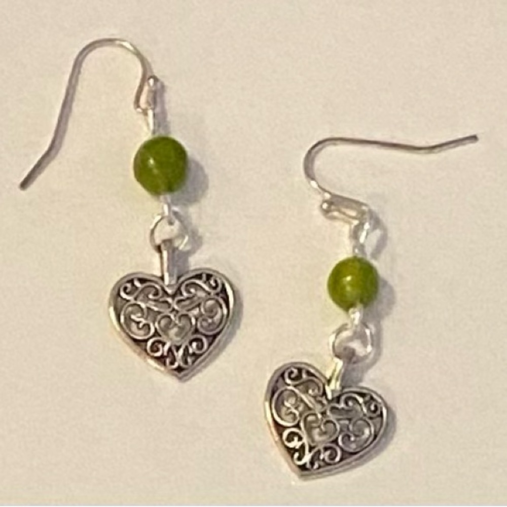 NEW Hearts delight!  CANADIAN Jade earrings